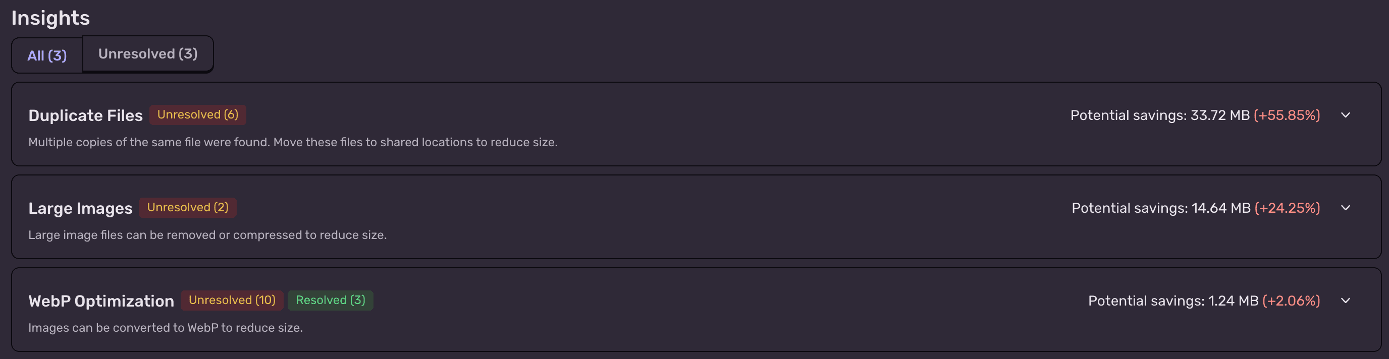 Build comparison - Insight Diff